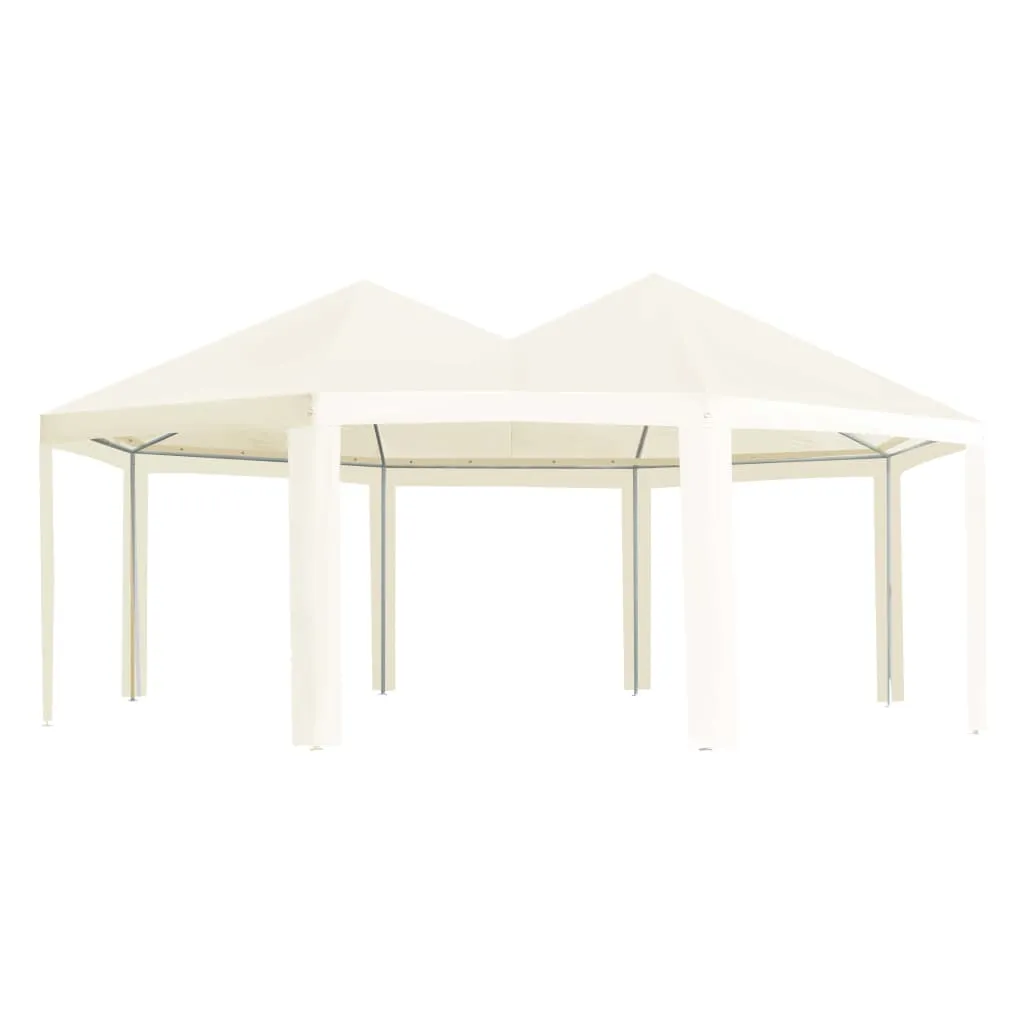 vidaXL Gazebo da Esterni Crema 600x440x330 cm