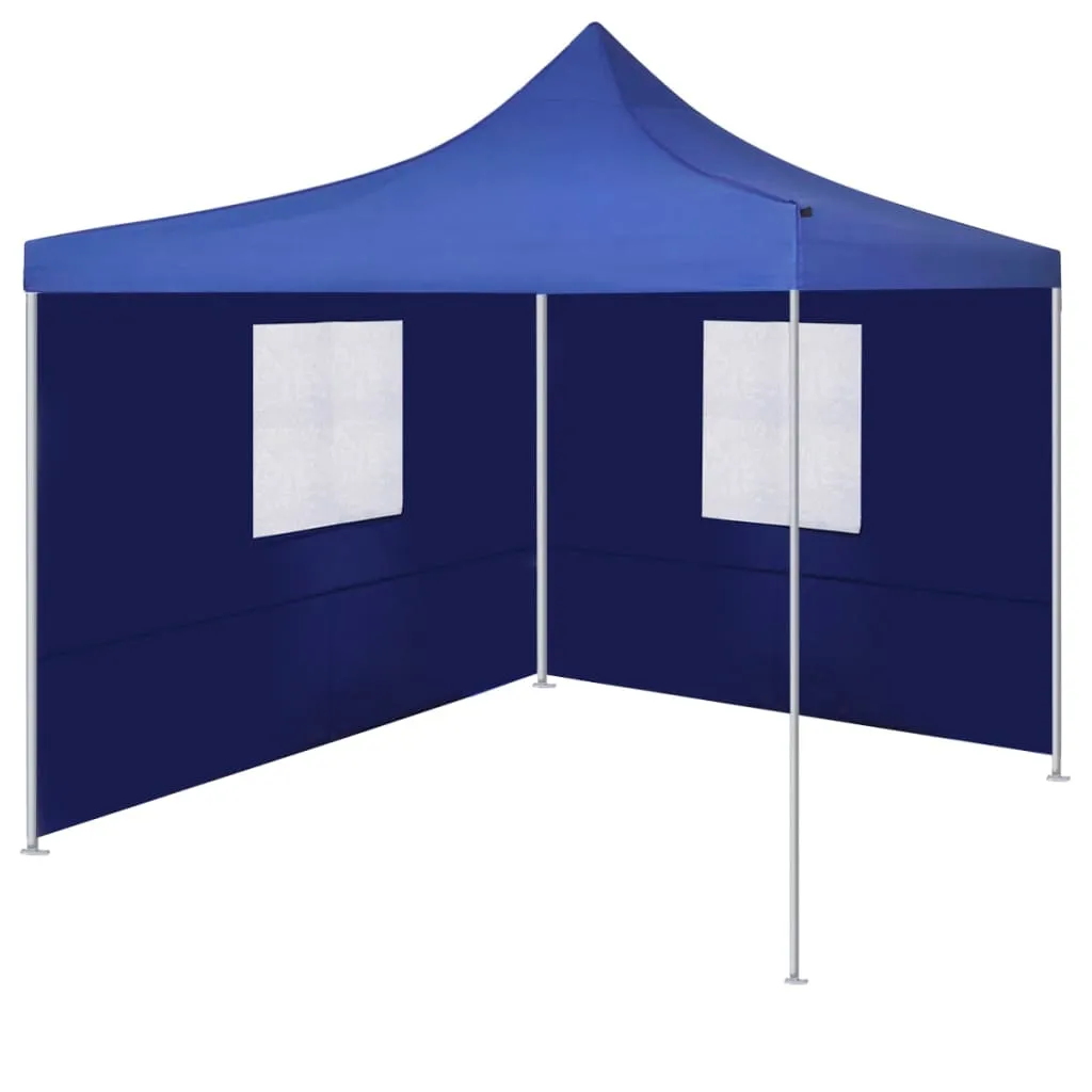 vidaXL Tenda Pieghevole con 2 Pareti 3x3 m Blu