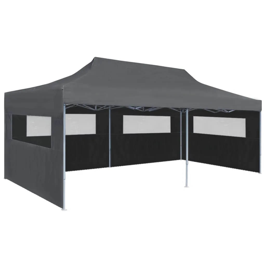 vidaXL Tenda Pieghevole Pop-Up con Pareti Laterali 3x6 m Antracite