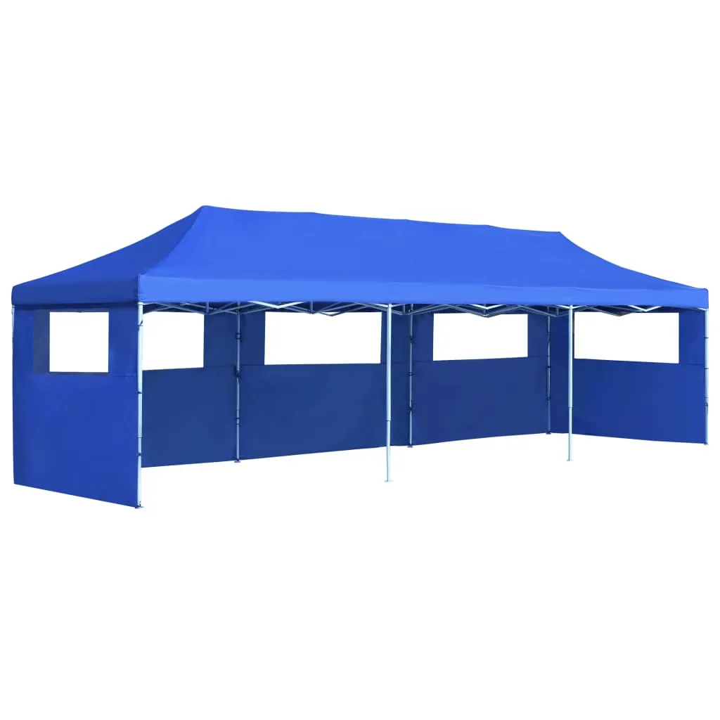 vidaXL Tenda Pieghevole Pop-Up con 5 Pareti Laterali 3x9 m Blu