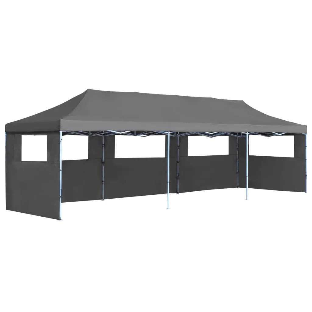 vidaXL Tenda Pieghevole Pop-Up con 5 Pareti Laterali 3x9 m Antracite