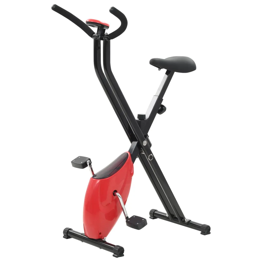 vidaXL Cyclette X-Bike con Cinghia di Resistenza Rossa