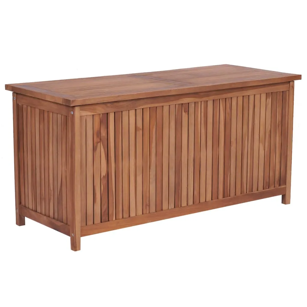 vidaXL Baule da Giardino 120x50x58 cm in Legno Massello di Teak