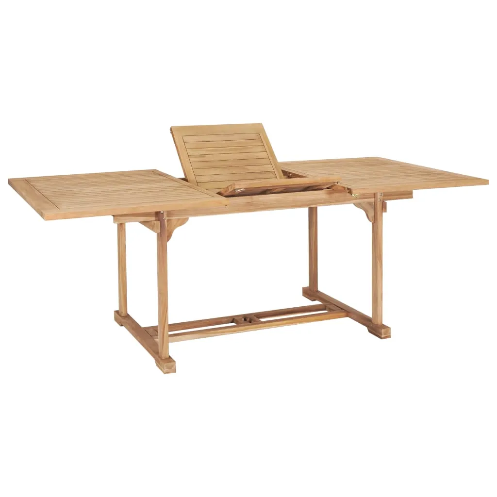 vidaXL Tavolo da Pranzo Allungabile 150-200x100x75 cm Massello di Teak