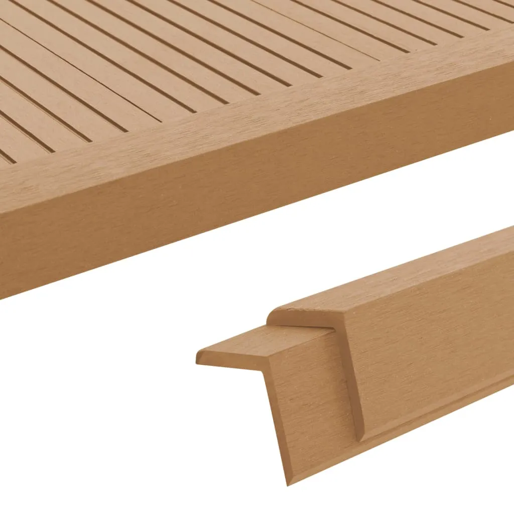 vidaXL Profili Angolari per Bordi 5 pz in WPC 170 cm Color Teak