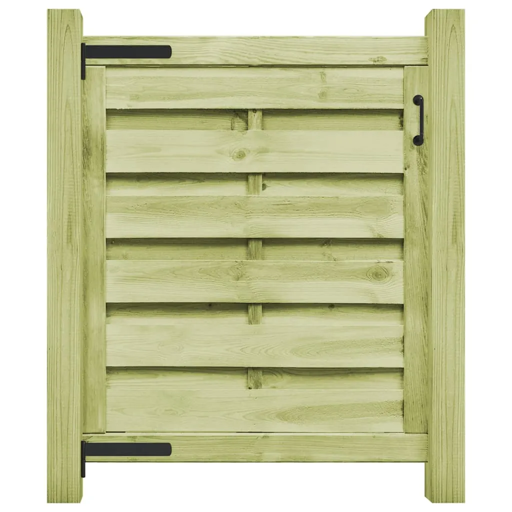 vidaXL Cancello da Giardino Legno di Pino Impregnato 100x100 cm Verde