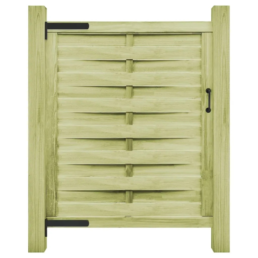 vidaXL Cancello da Giardino Legno di Pino Impregnato 100x125 cm Verde