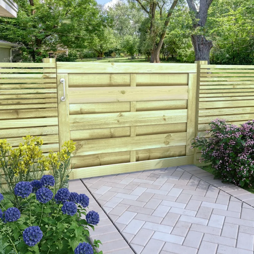 vidaXL Cancello da Giardino in Legno di Pino Impregnato 100x75cm Verde