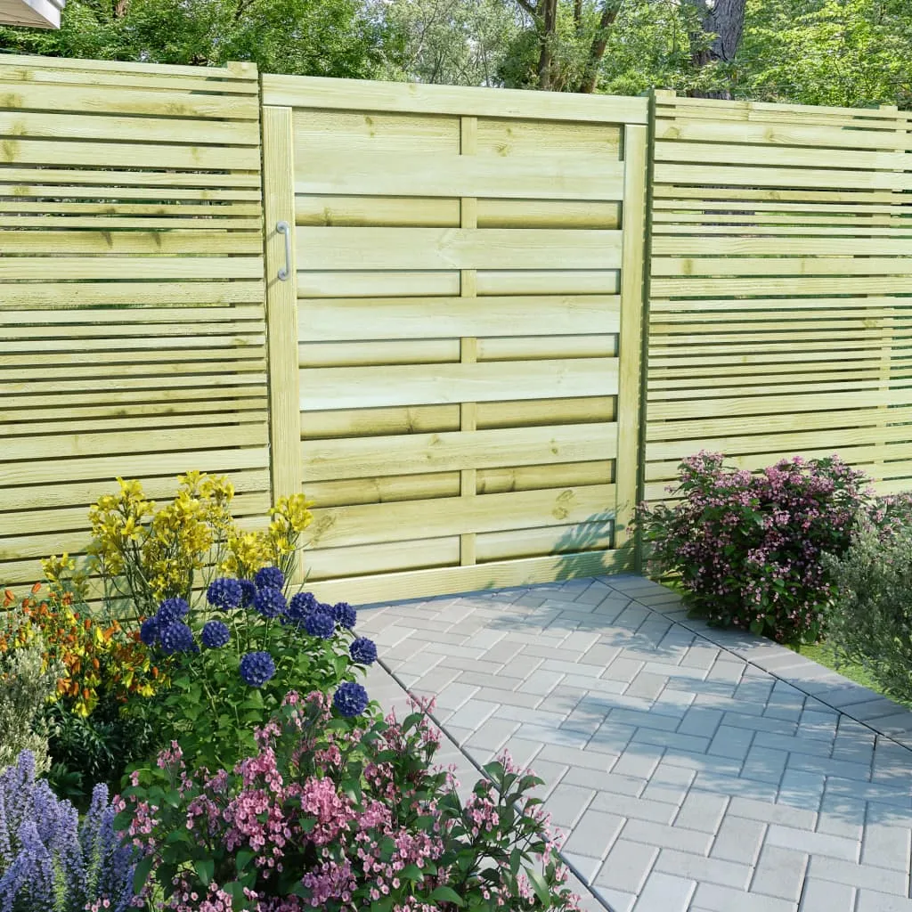 vidaXL Cancello da Giardino Legno di Pino Impregnato 100x125 cm Verde