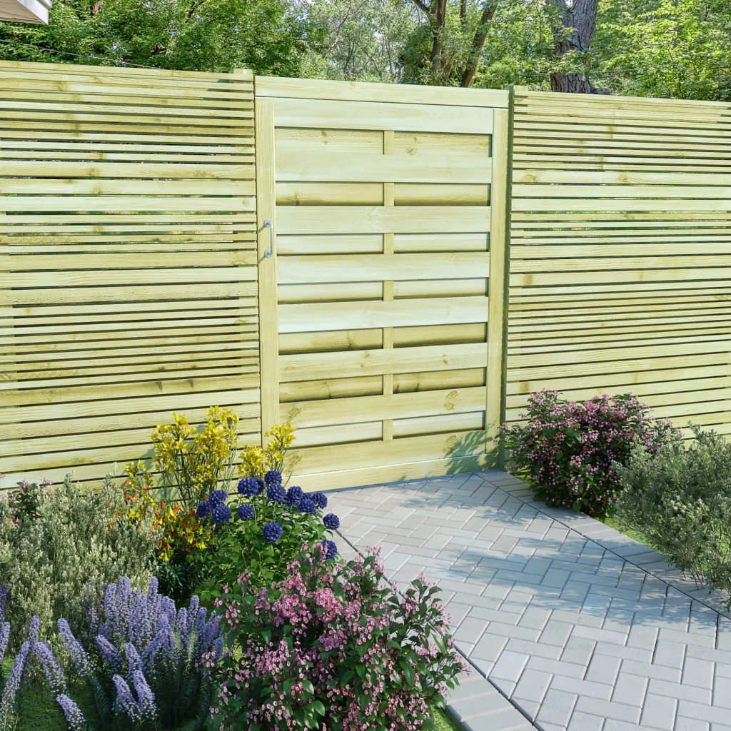 vidaXL Cancello da Giardino Legno di Pino Impregnato 100x150 cm Verde