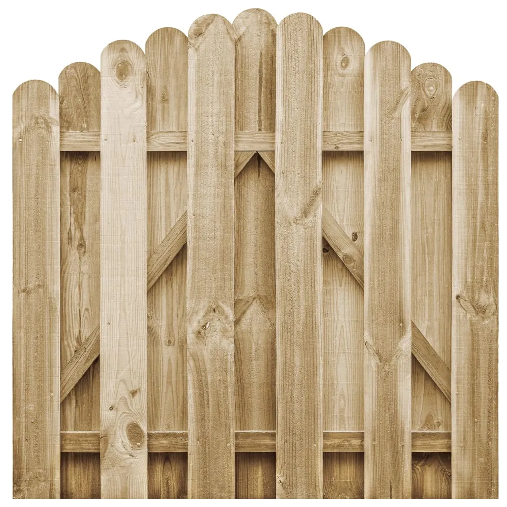 vidaXL Cancello da Giardino in Legno di Pino Impregnato 100x100 cm