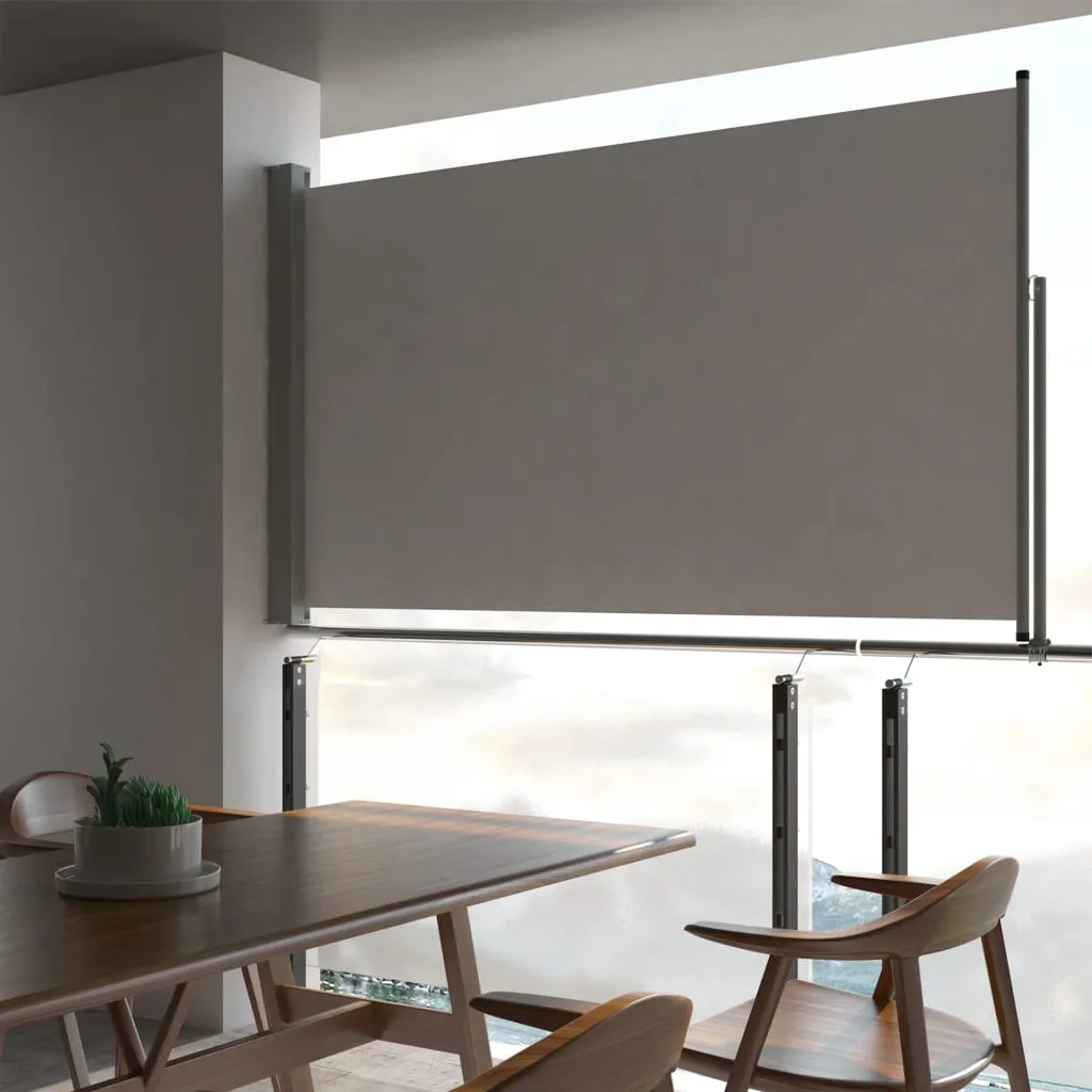 vidaXL Tenda da Sole Laterale Retrattile 140 x 300 cm Grigia