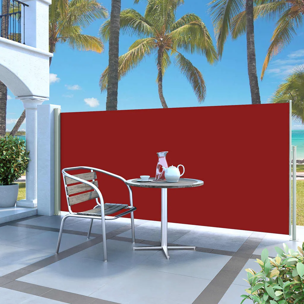 vidaXL Tenda da Sole Laterale Retrattile 140 x 300 cm Rossa