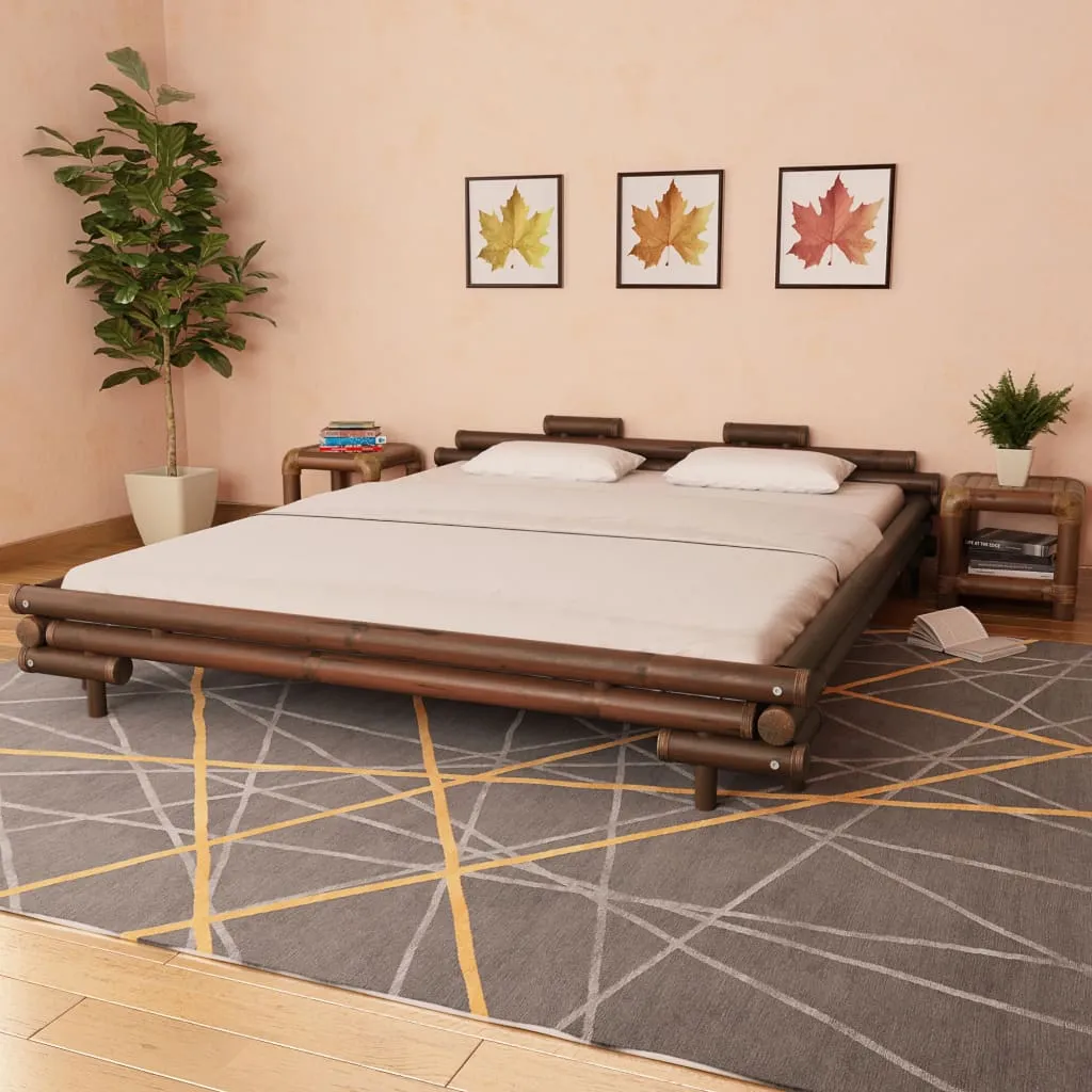 vidaXL Giroletto Marrone Scuro in Bambù 180x200 cm