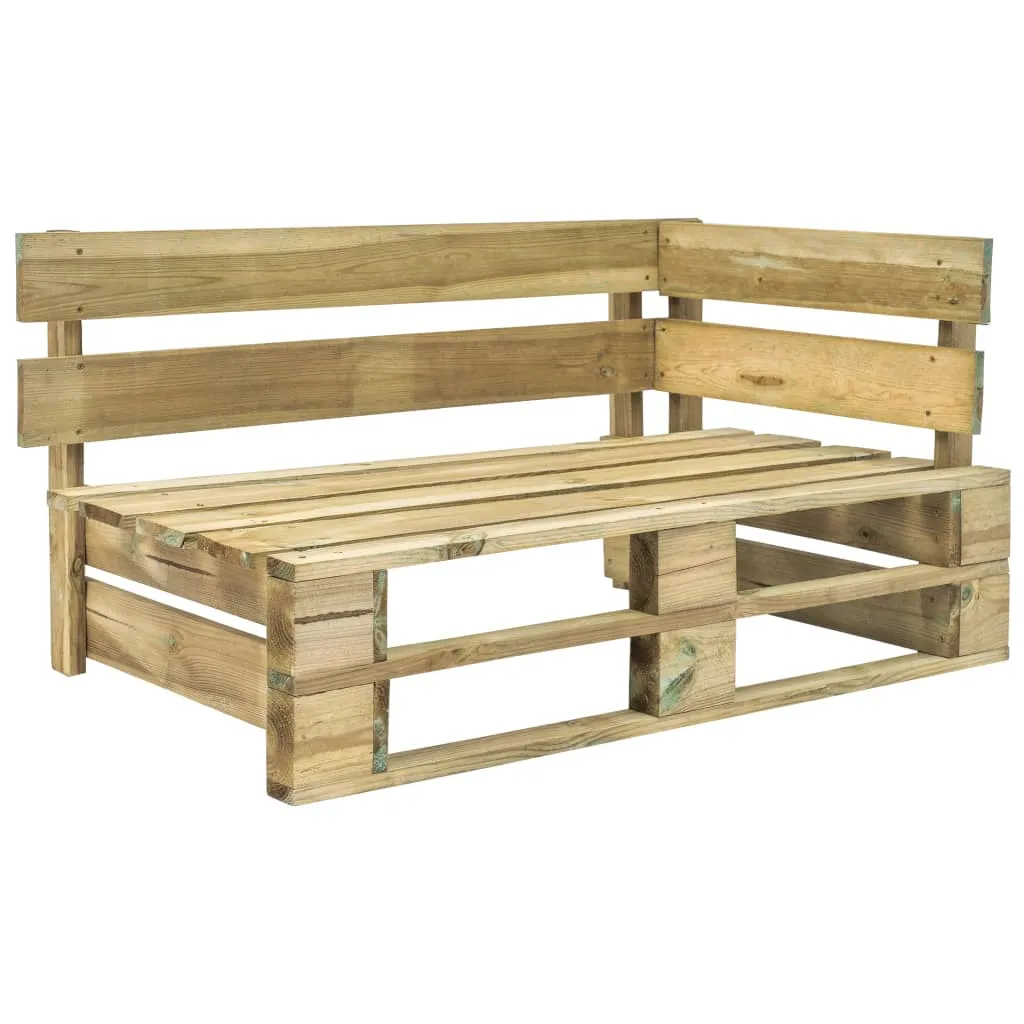 vidaXL Panca Angolare da Giardino su Pallet in Legno