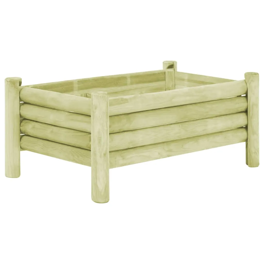 vidaXL Fioriera Rialzata Giardino Legno Impregnato Pino 100x60x42 cm