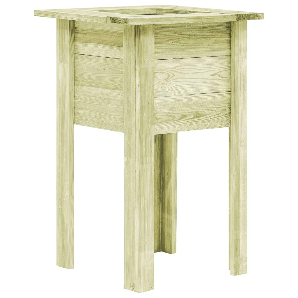 vidaXL Fioriera Rialzata Giardino Piedini 50x50x80cm Legno Impregnato