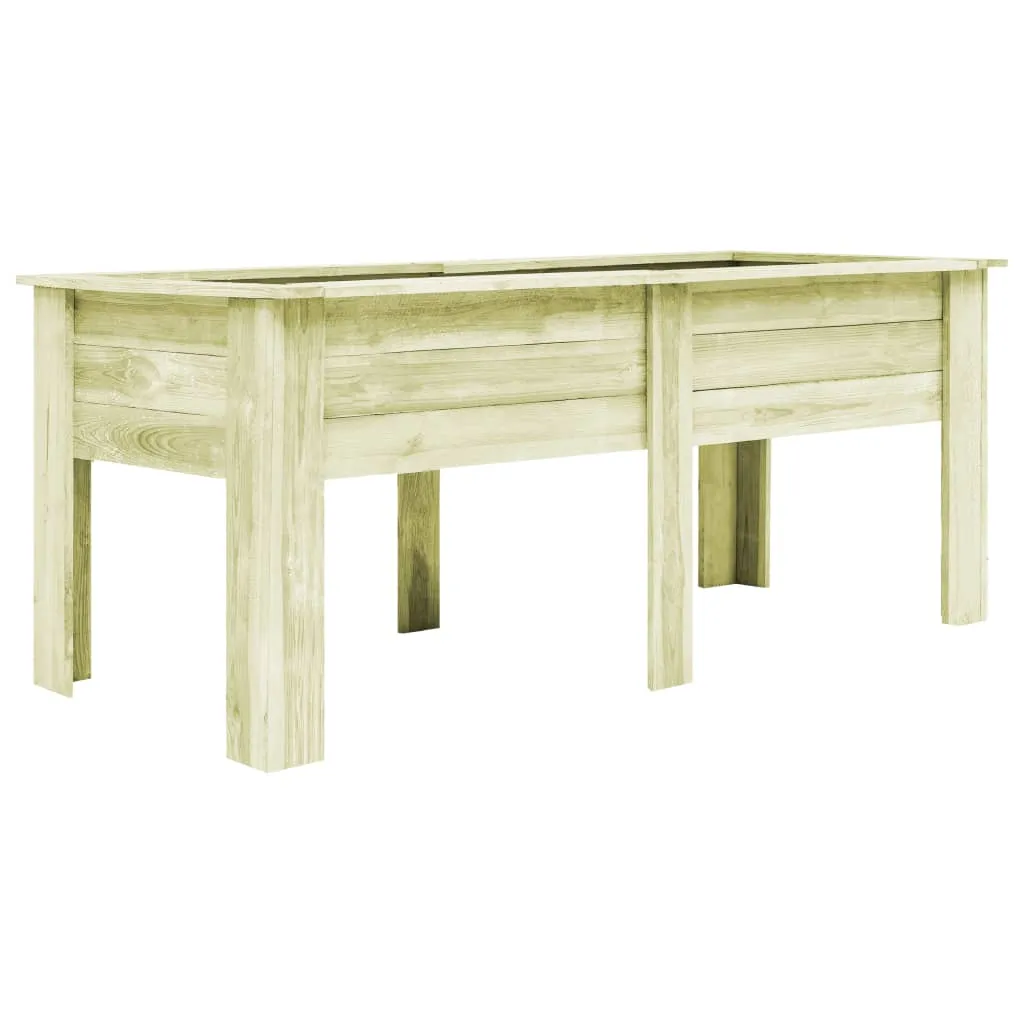 vidaXL Fioriera Rialzata Giardino Piedini 200x80x80cm Legno Impregnato