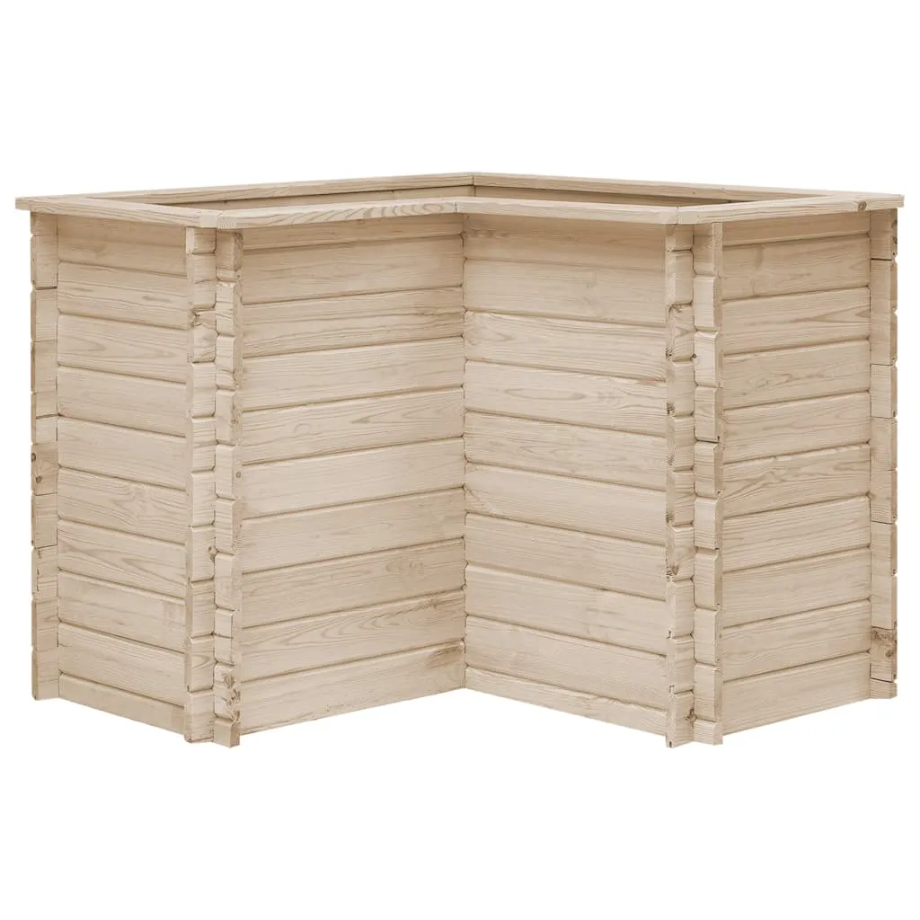 vidaXL Letto Rialzato da Giardino 100x100x80 cm Legno Massello di Pino