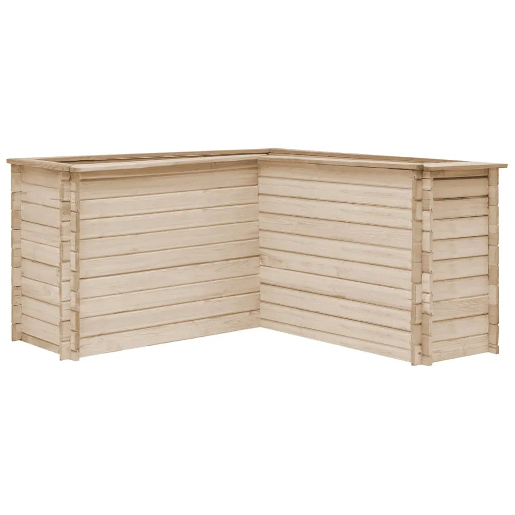 vidaXL Letto Rialzato da Giardino 150x150x80 cm Legno Massello di Pino