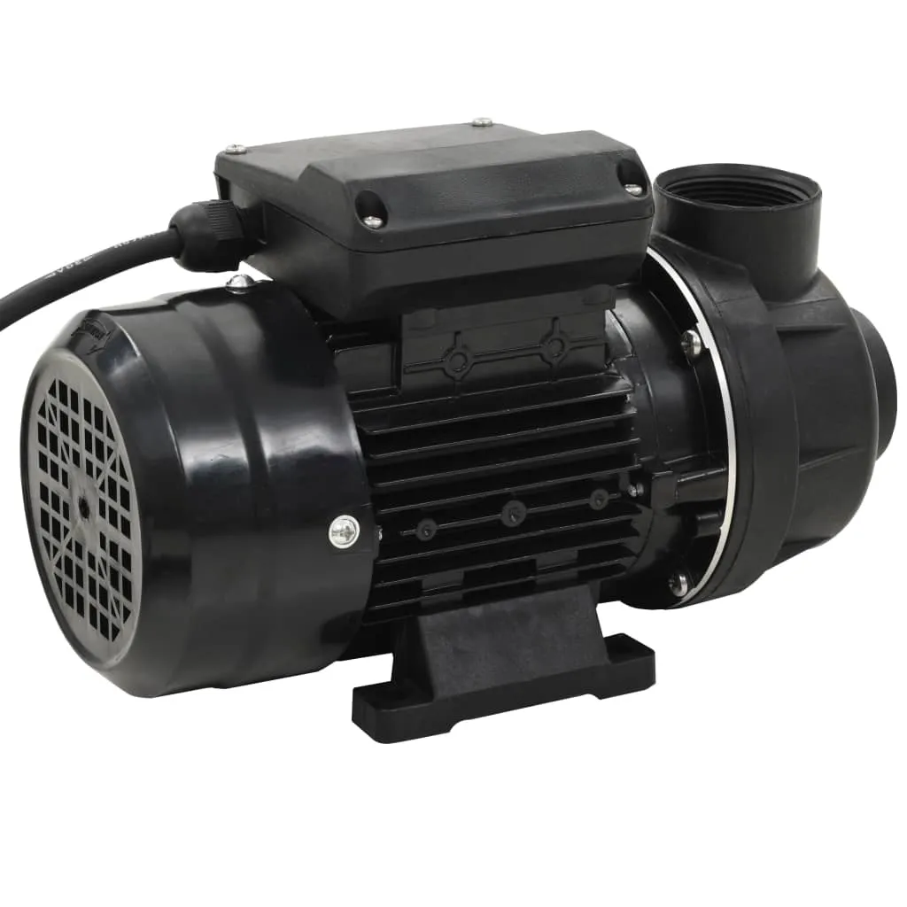 vidaXL Pompa per Piscina Nera 0,25 HP 7500 L/h