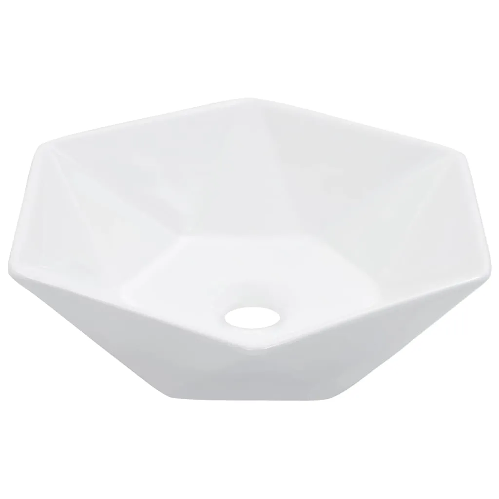 vidaXL Lavandino 41x36,5x12 cm in Ceramica Bianco