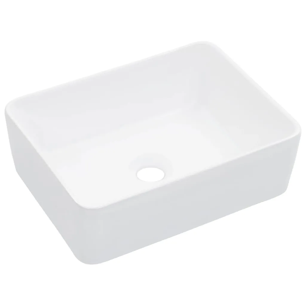 vidaXL Lavandino 40x30x13 cm in Ceramica Bianco