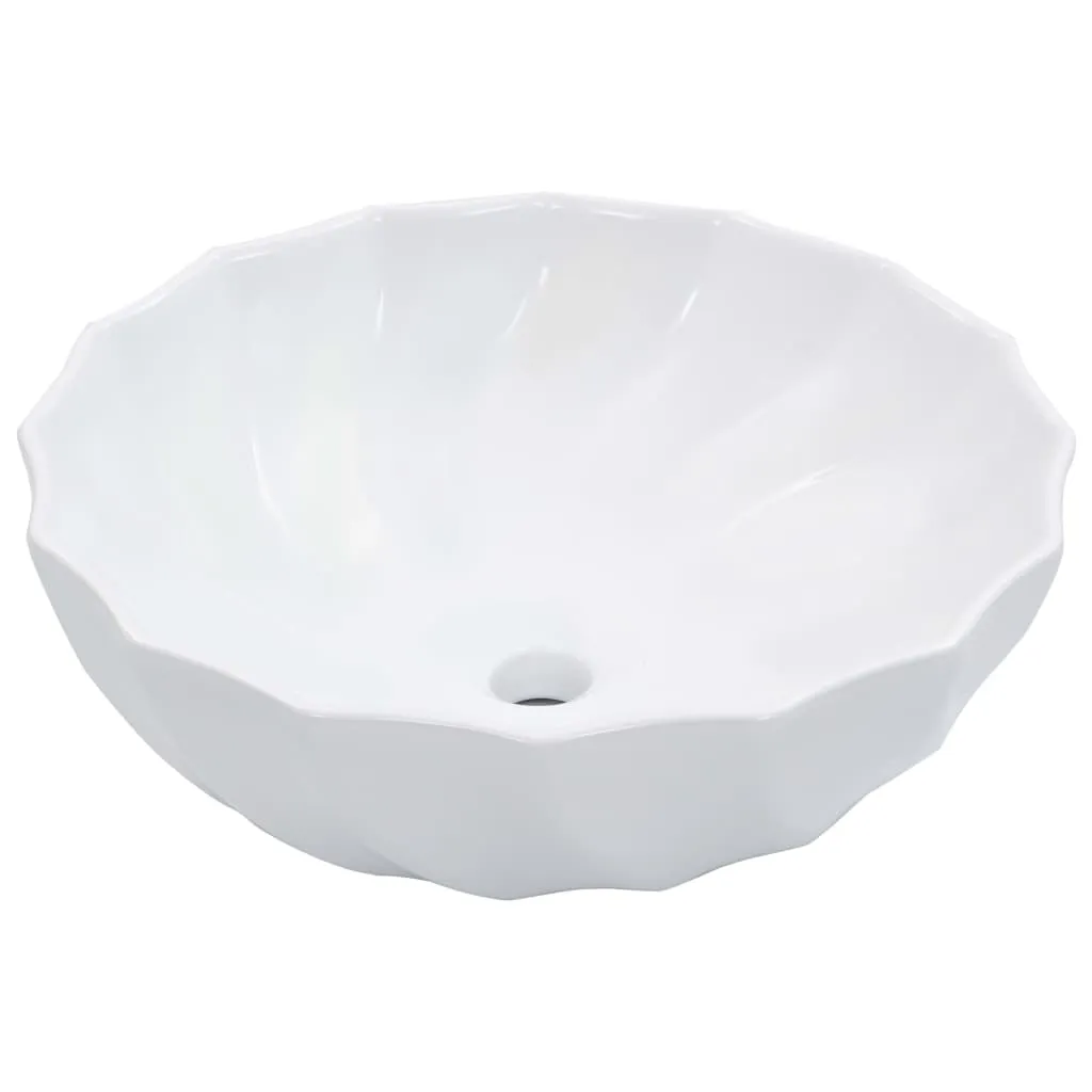 vidaXL Lavandino 46x17 cm in Ceramica Bianco