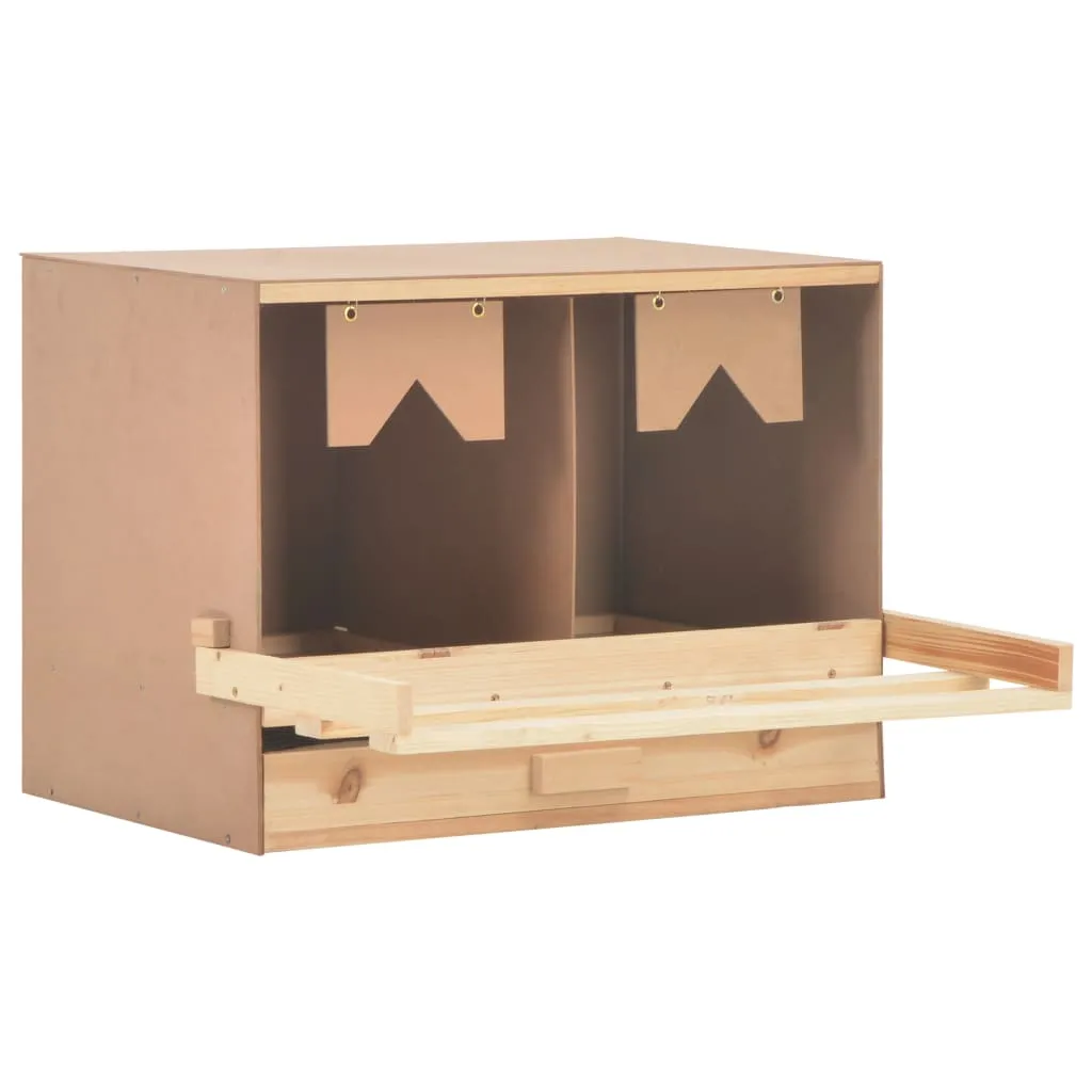 vidaXL Casetta Cova per Galline 2 Scomparti 63x40x45cm Legno di Pino