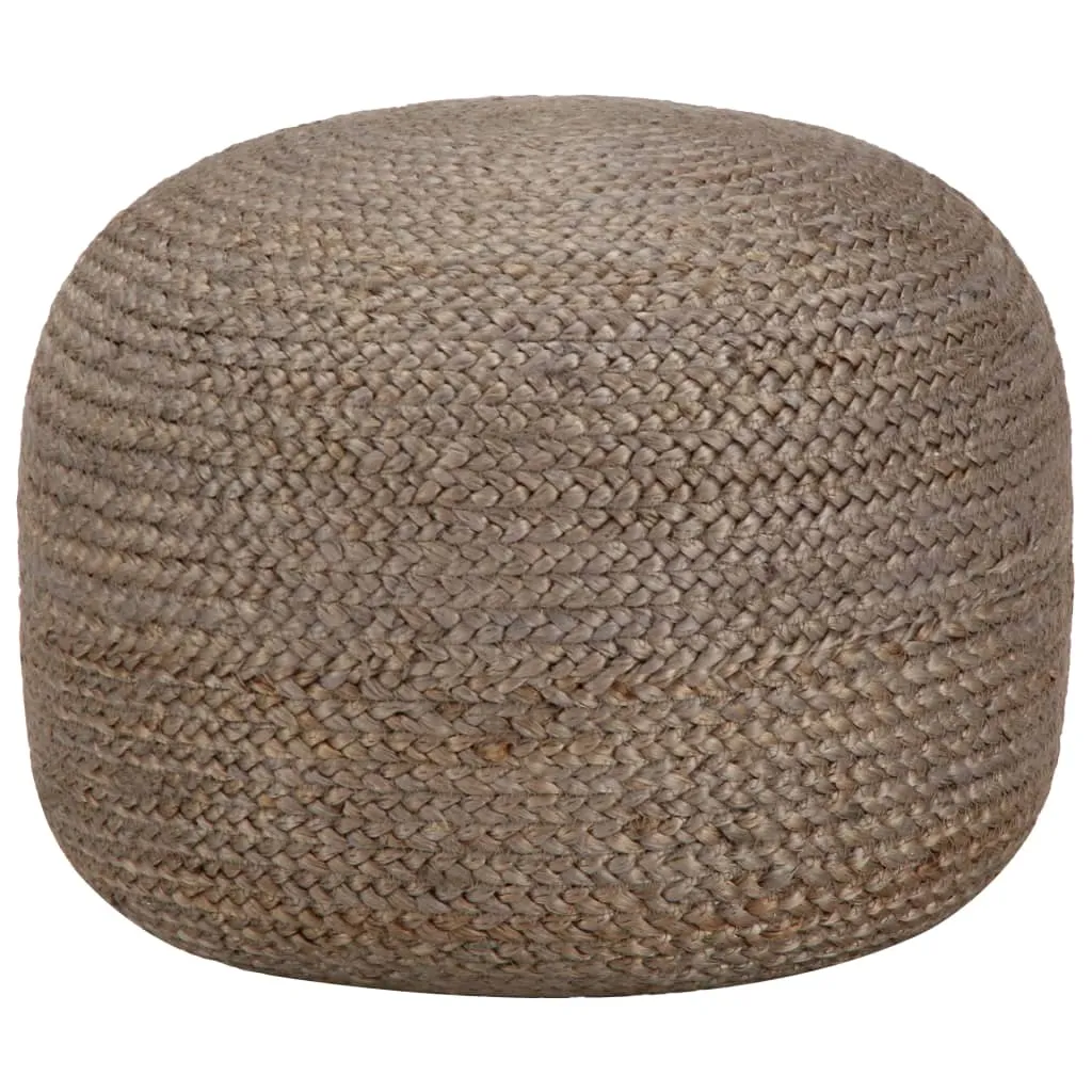 vidaXL Pouf Lavorato a Mano Grigio Chiaro 45x30 cm in Juta