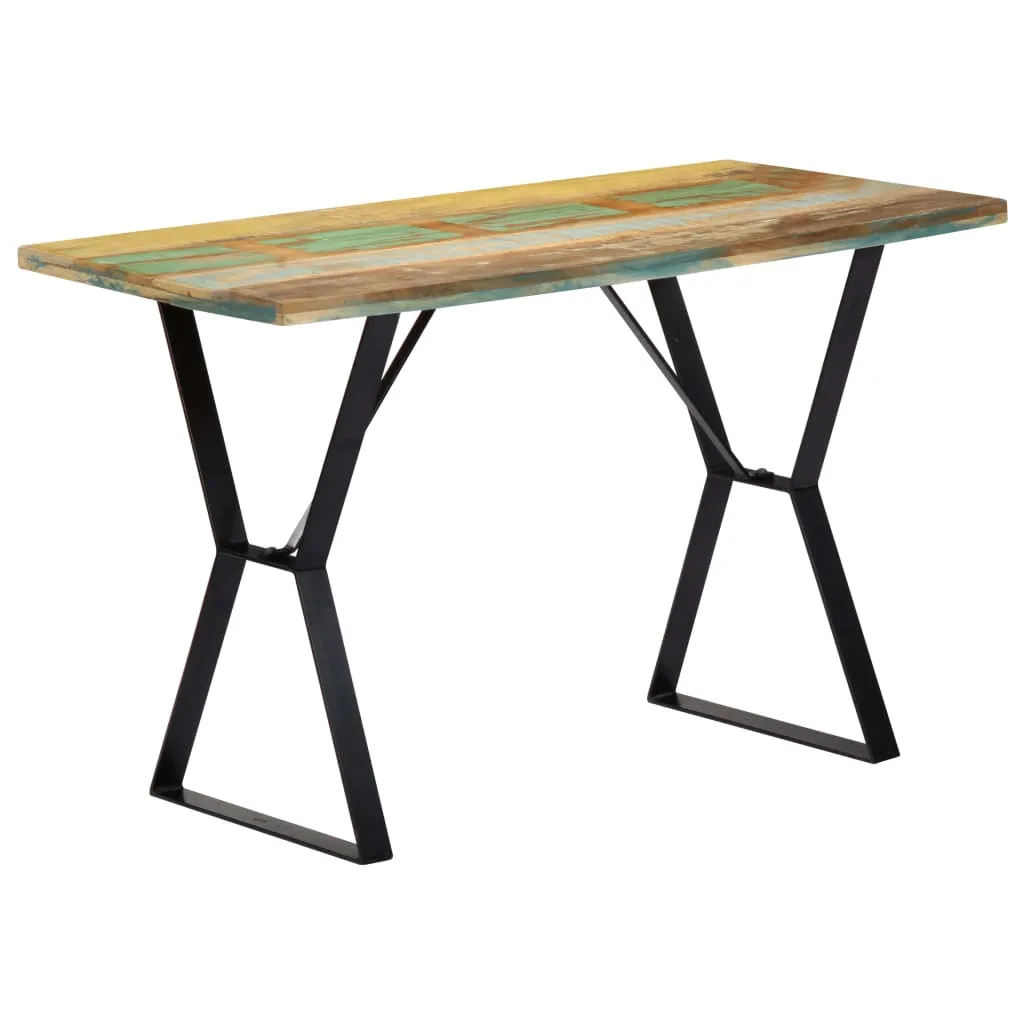 vidaXL Tavolo da Pranzo 120x60x76 cm in Legno Massello di Recupero