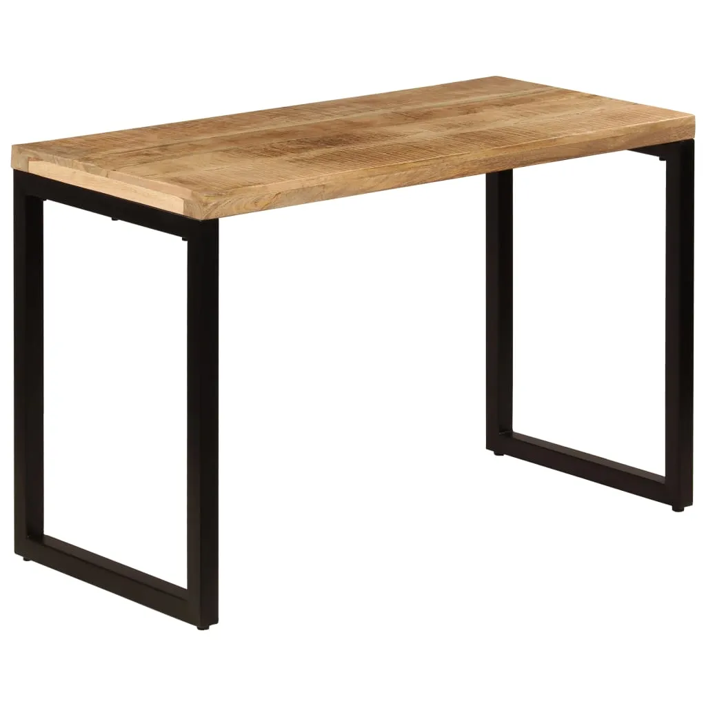 vidaXL Tavolo da Pranzo 115x55x76 cm Legno Massello di Mango e Acciaio