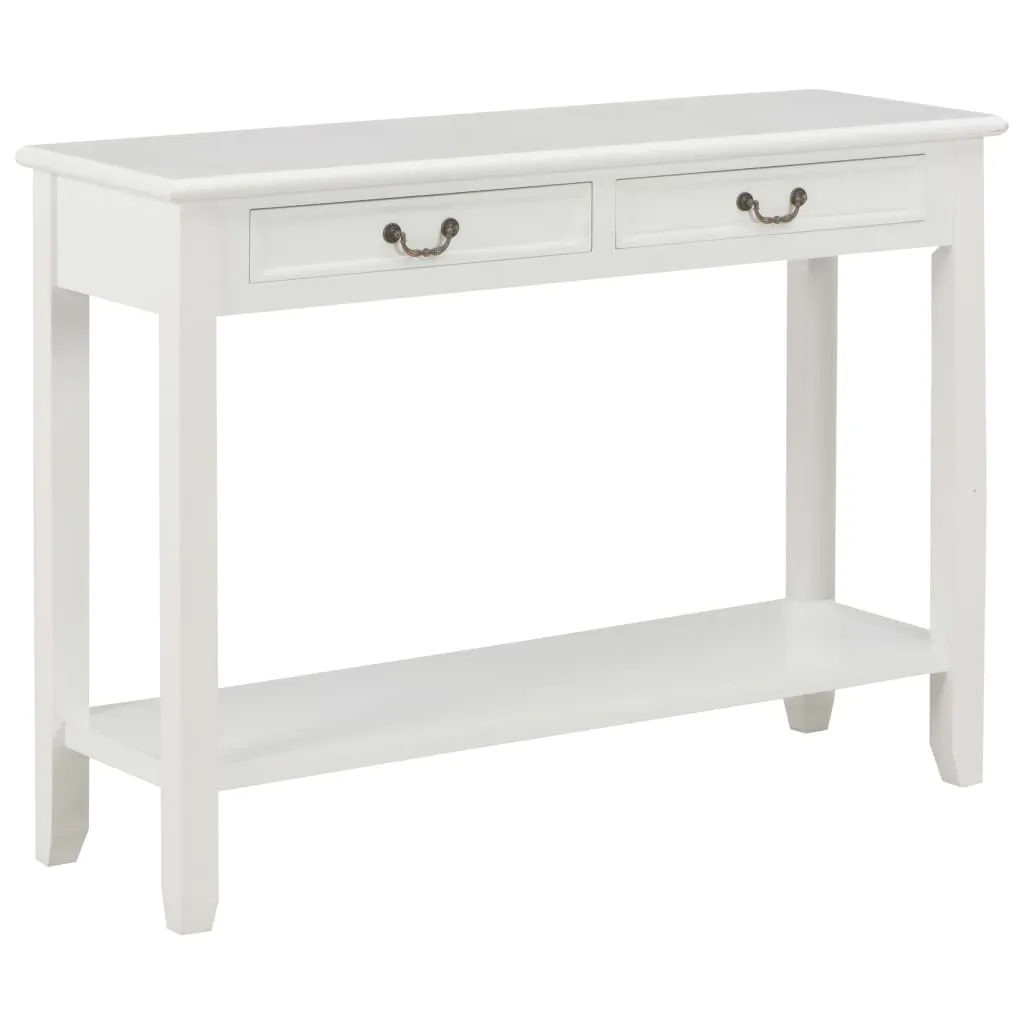 vidaXL Tavolo Consolle Bianco 110x35x80 cm in Legno