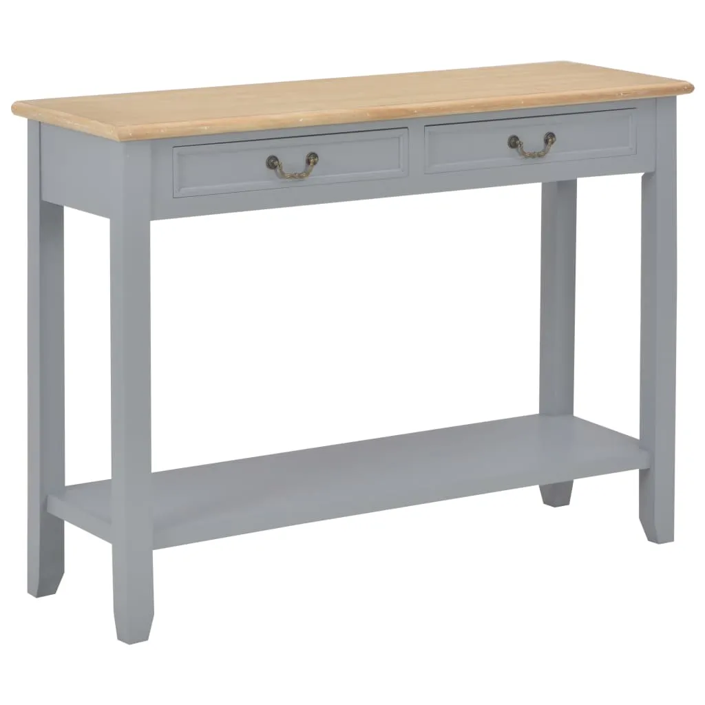 vidaXL Tavolo Consolle Grigio 110x35x80 cm in Legno