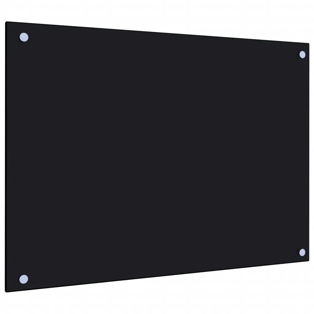 vidaXL Paraschizzi per Cucina Nero 70x50 cm in Vetro Temperato