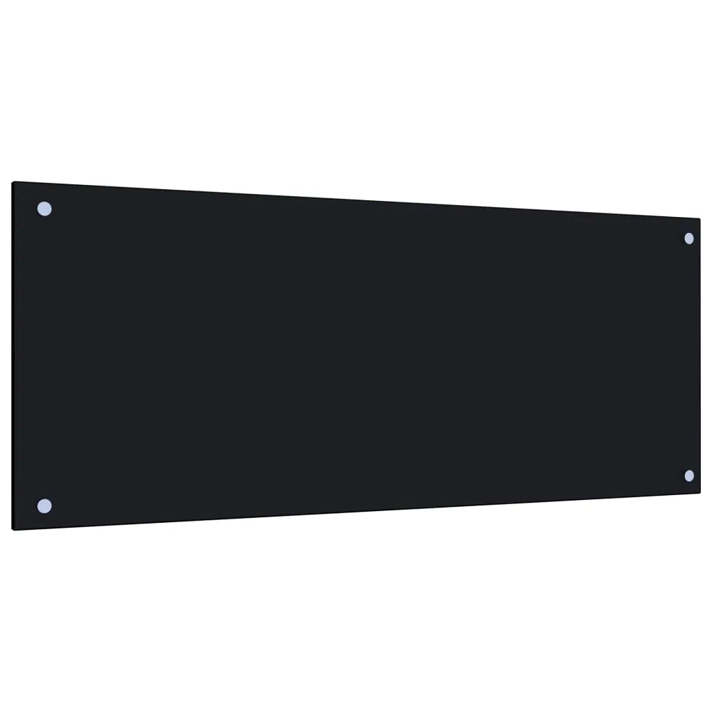 vidaXL Paraschizzi per Cucina Nero 100x40 cm in Vetro Temperato