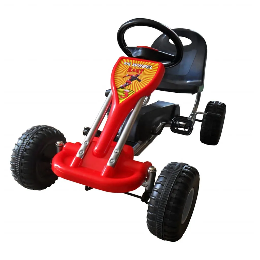 vidaXL Go Kart a Pedali Rosso