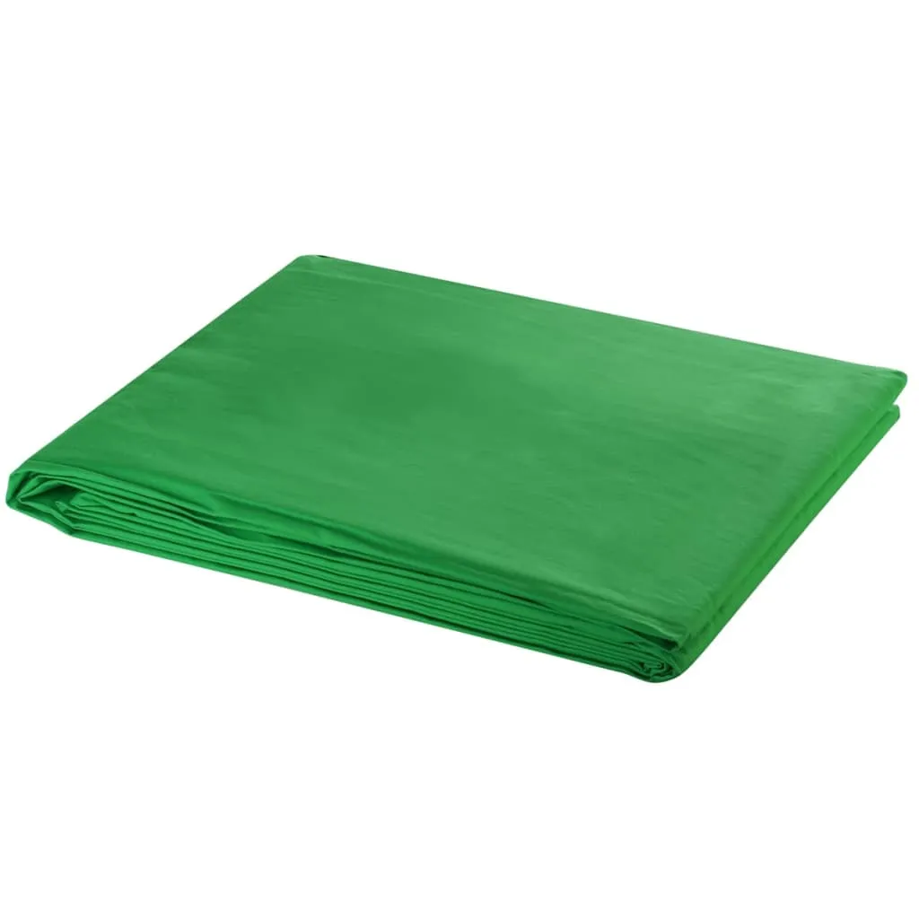 vidaXL Fondale in Cotone Verde 500x300 cm per Croma Key