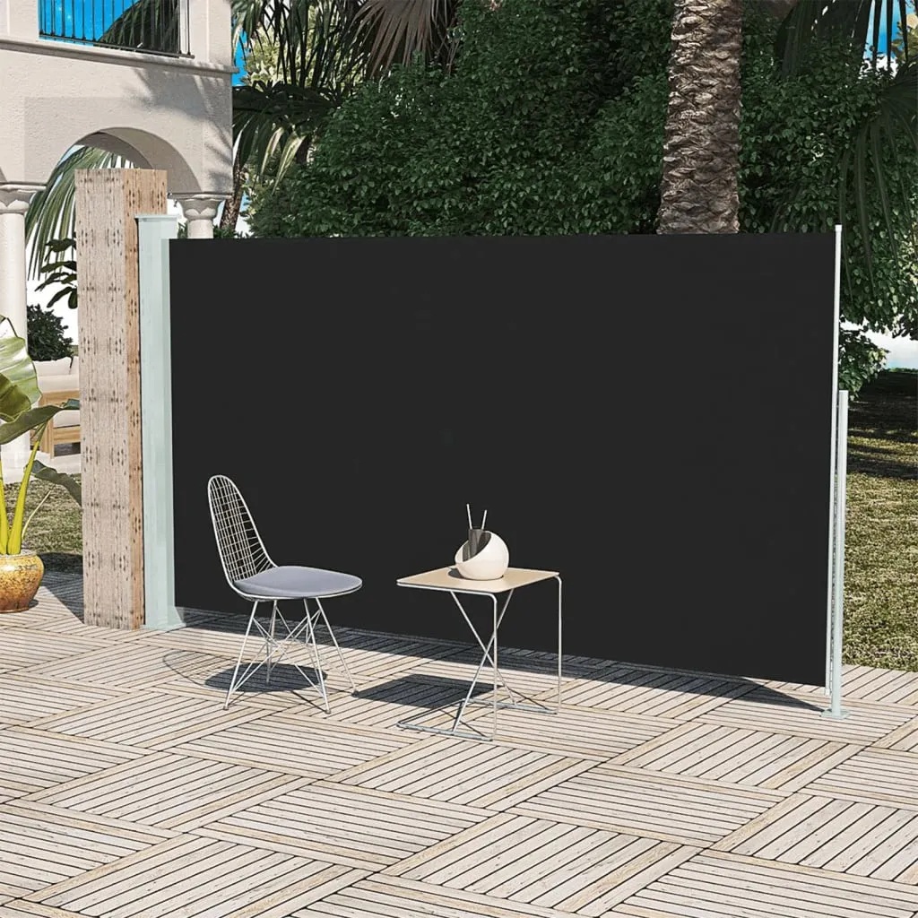 vidaXL Tendalino Laterale per Patio Terrazzo 160 x 300 cm Nero