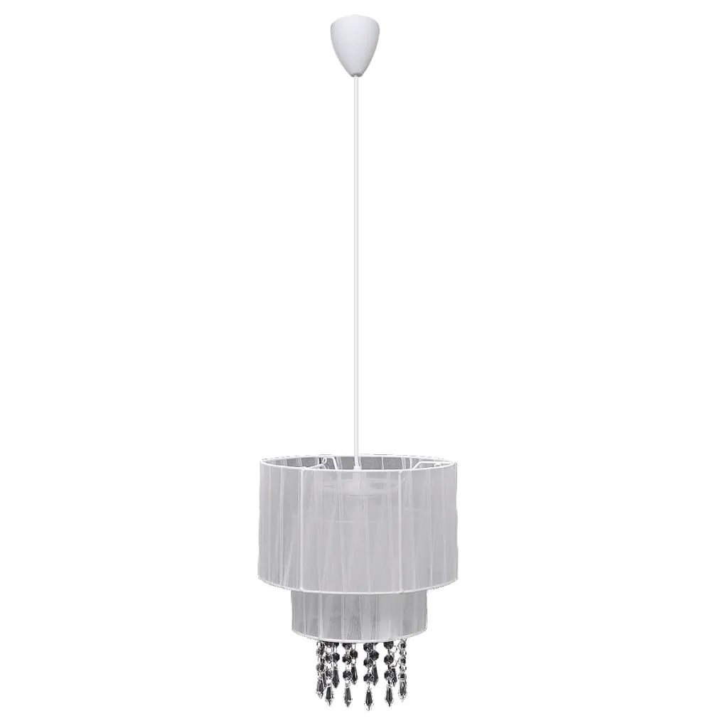 vidaXL Lampadario Lampada da Soffitto in Cristallo Bianco