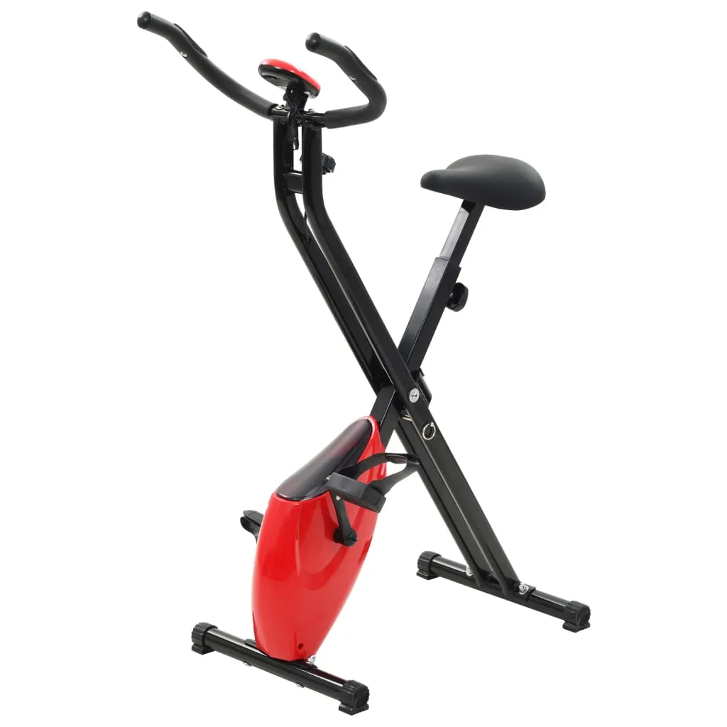 vidaXL Cyclette Magnetica X-Bike con Misurazione del Polso Nero Rosso