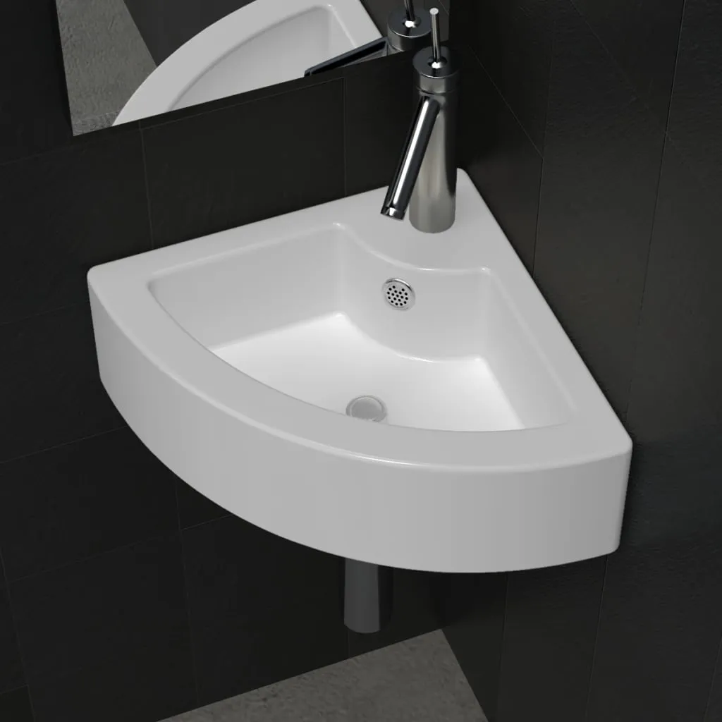 vidaXL Lavandino con Troppopieno 45x32x12,5 cm Bianco