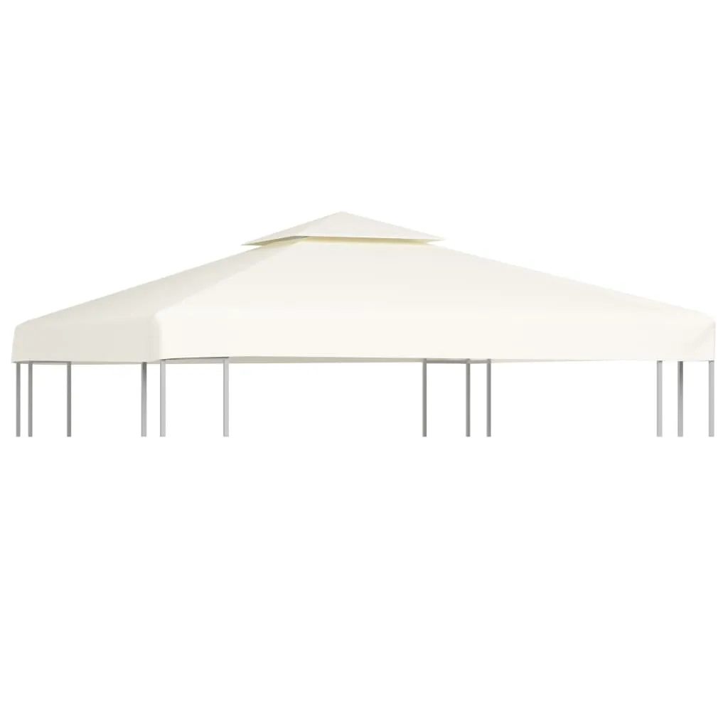 vidaXL Telo di Ricambio per Gazebo 310g/m² Bianco Crema 3x3m