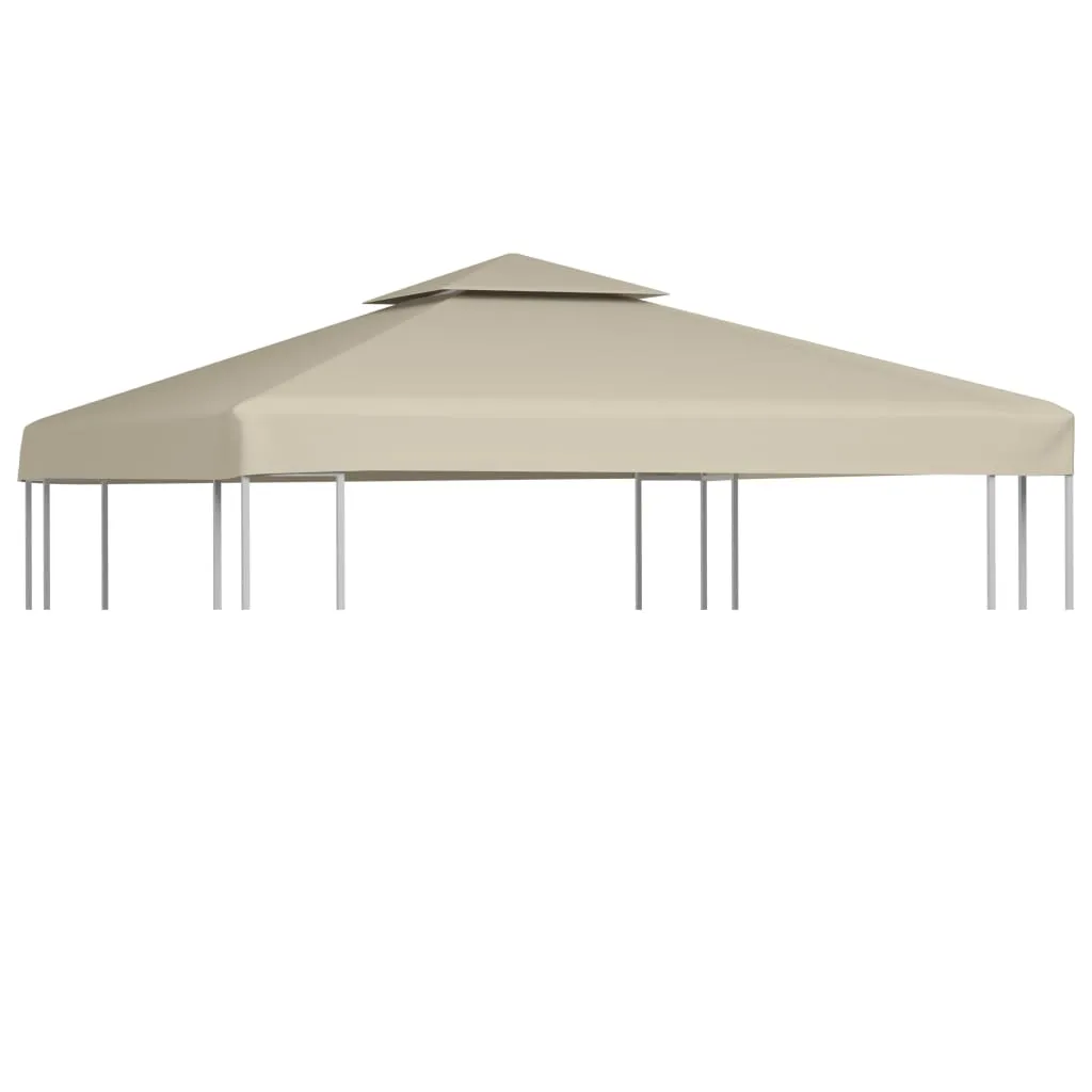 vidaXL Telo di Ricambio per Gazebo 310g/m² Beige 3x3m