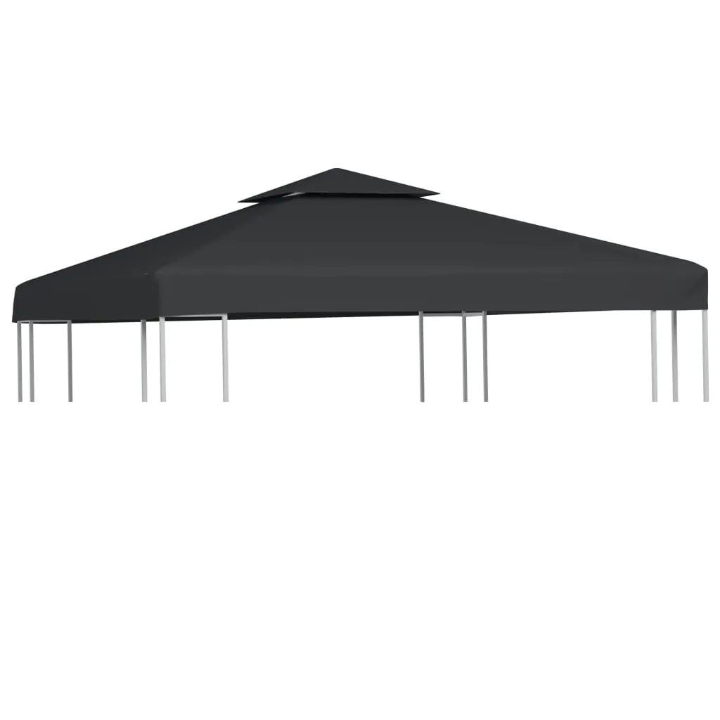 vidaXL Telo di Ricambio per Gazebo 310g/m² Grigio Scuro 3x3m