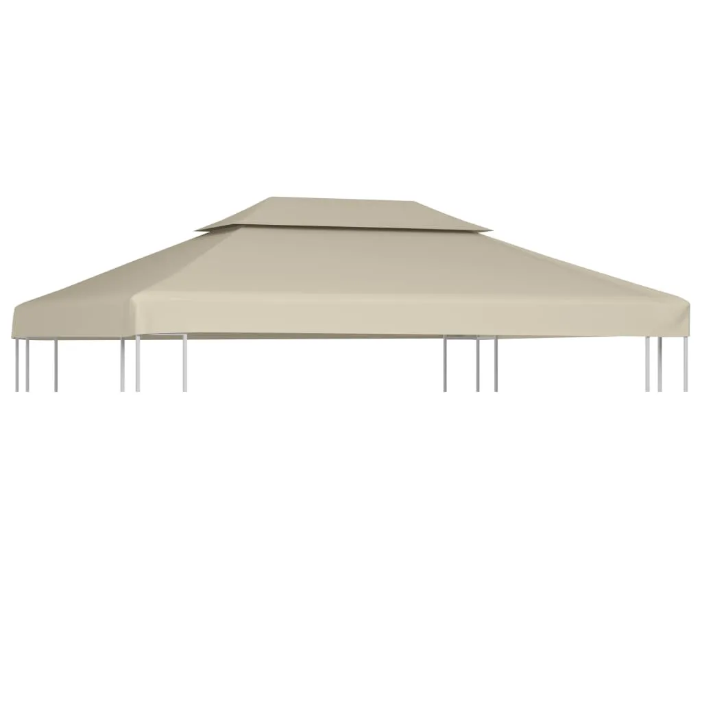 vidaXL Telo di Ricambio per Gazebo 310g/m² Beige 3x4m