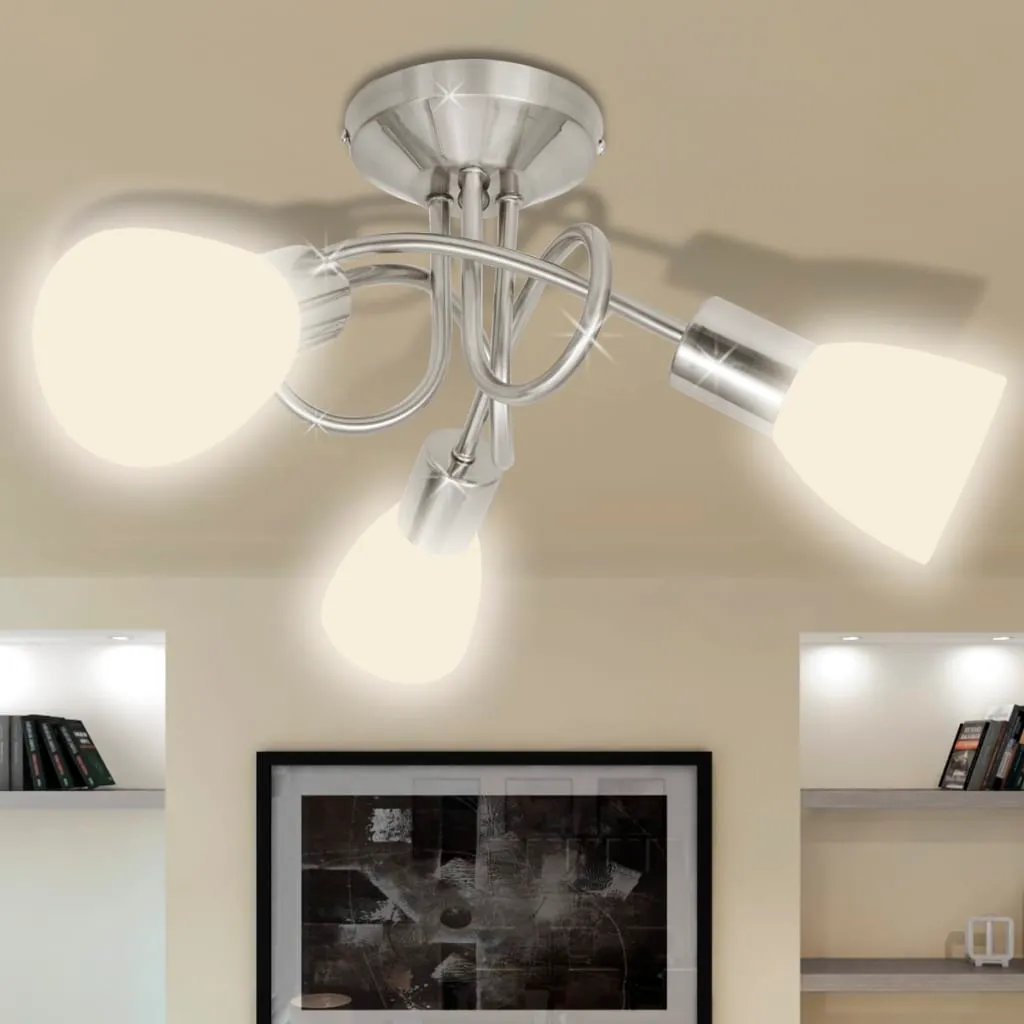 Lampada da Soffitto con Diffusori in Vetro per 3 lampadine E14