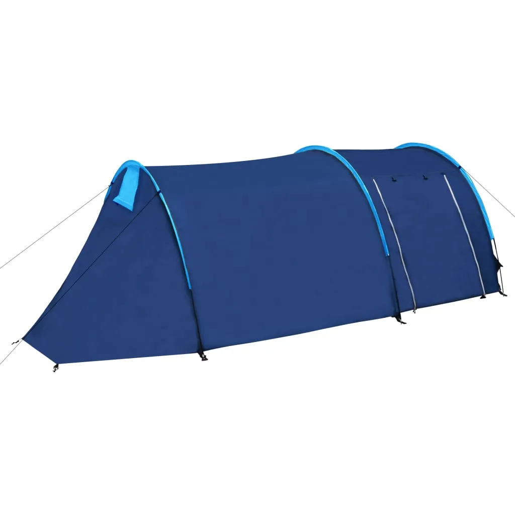 vidaXL Tenda da Campeggio per 4 Persone Blu Marino/Azzurro