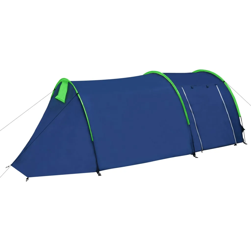 vidaXL Tenda da Campeggio per 4 Persone Blu Marino/Verde