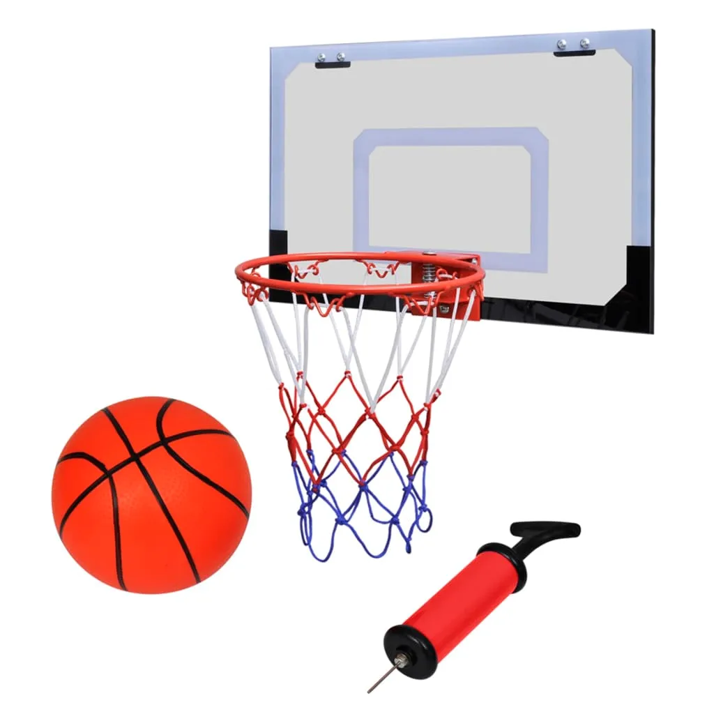 vidaXL Set Canestro da Minibasket al Coperto con Palla e Pompa